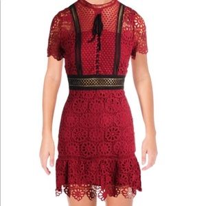 Make an Offer ‼️👗 🎊 Party Dress NWT AQUA Women’s Red Lace Illusion Dress